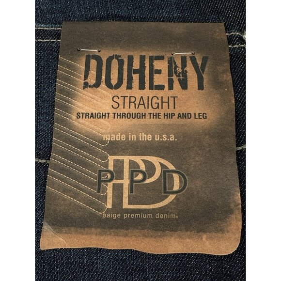 NWT Paige PPD Doheny Straight Men’s 33x34 Jeans Denim Tread Pocket Stretch - Picture 9 of 14